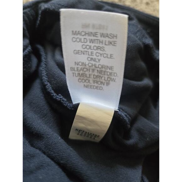 Jjill Petite Large Black Wearever Wide Full Leg Cropped Pull On Pants Slacks - Picture 5 of 7